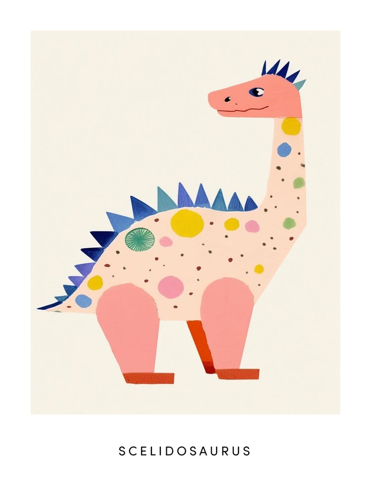 Nursery Dinosaur Art Scelidosaurus 3 Poster