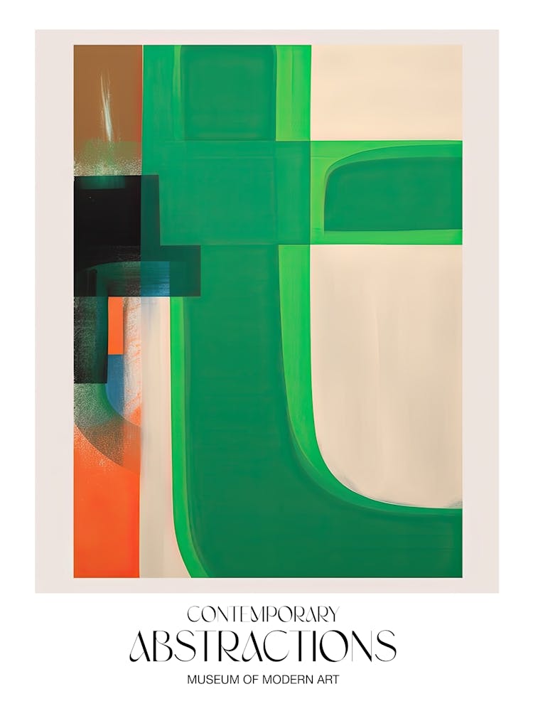 Green Abstract Exhibition Poster