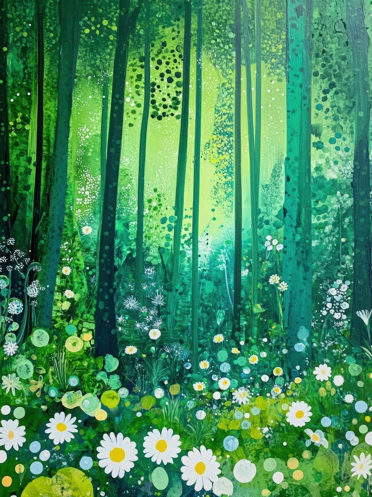 Daisies In The Forest 2