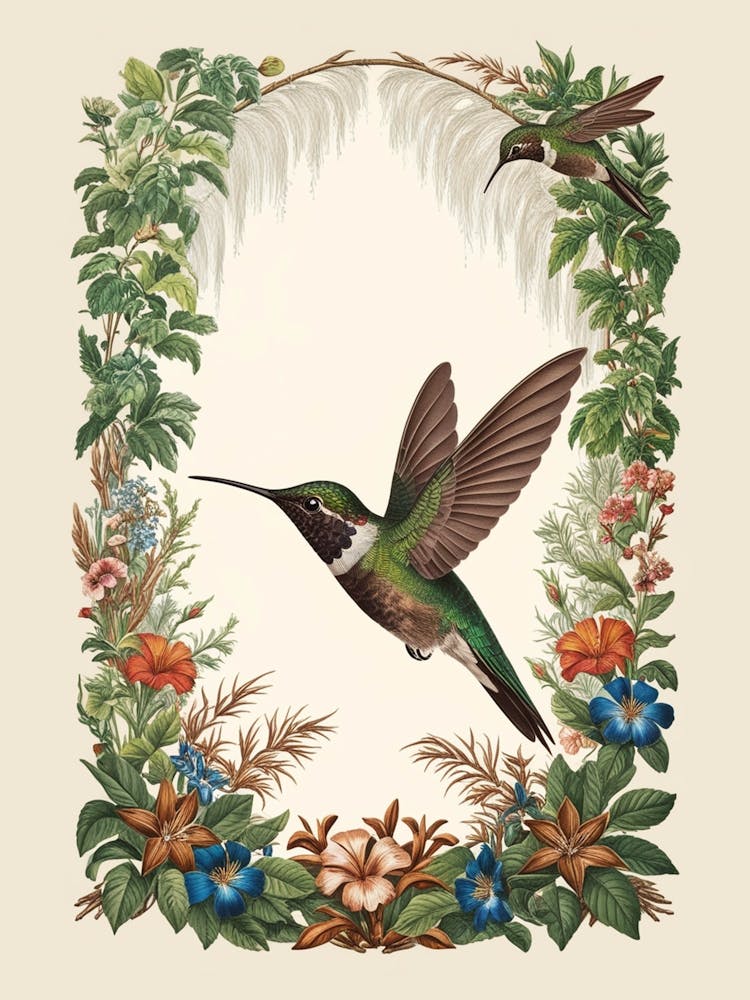 Hummingbird botanical flower beauty 5