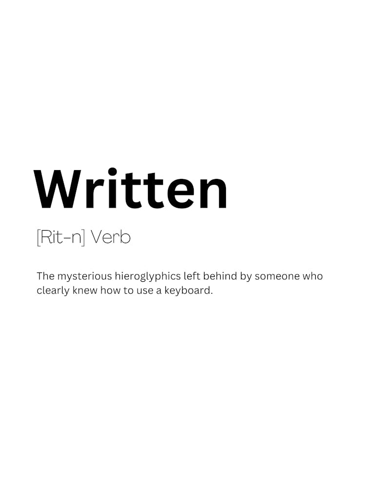 Written Definition Meaning