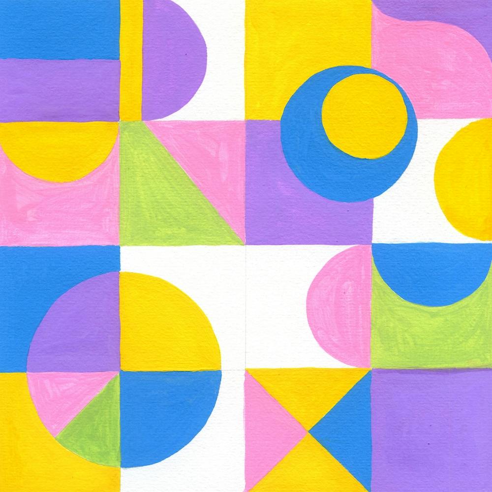 Abstract Painting: Yellow-Blue