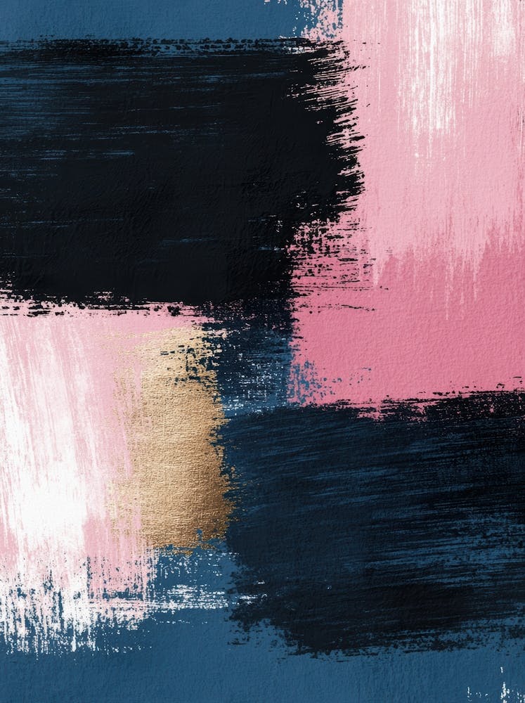 Abstract Brush Strokes Canvas Print 1