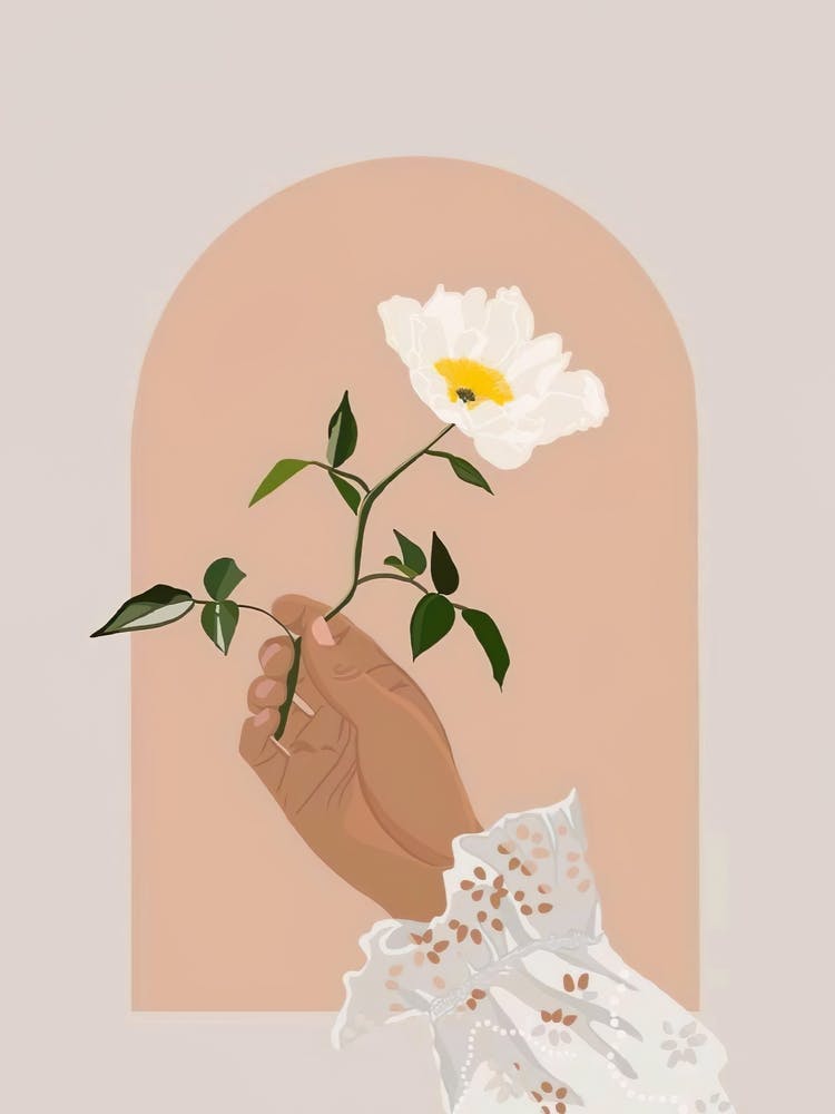 Hand Holding A Flower 1