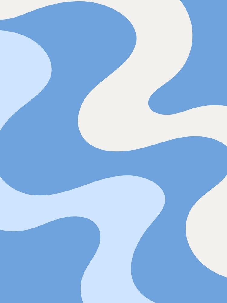 Blue And White Waves