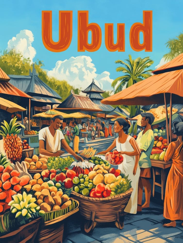 Aihrgdesign A 1970s Inspired Travel Poster For Ubud 1