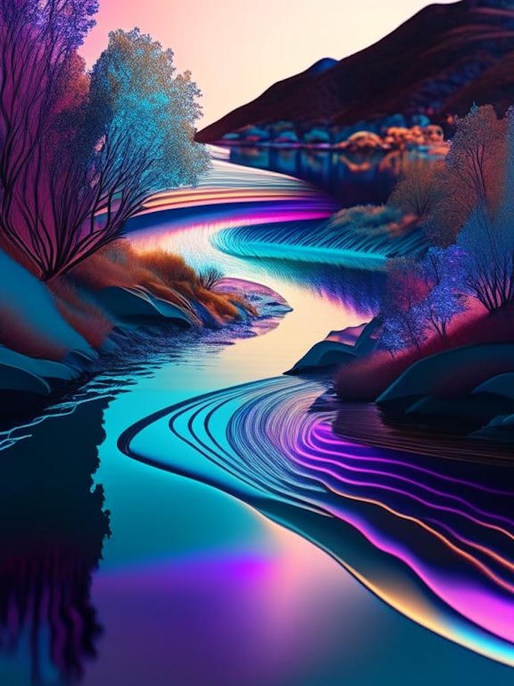Rivière, Paysage Aquatique Holographique 1