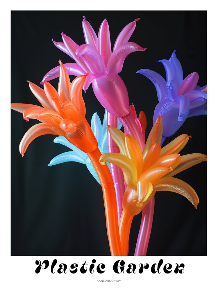 Bright Inflatable Flowers Poster Kangaroo Paw 3