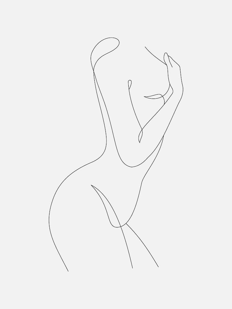 Female Nude Minimalist Line