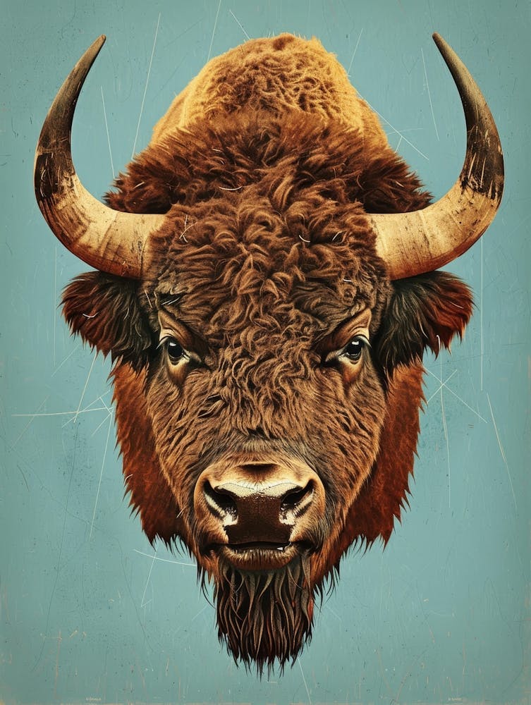Bison Leinwanddruck