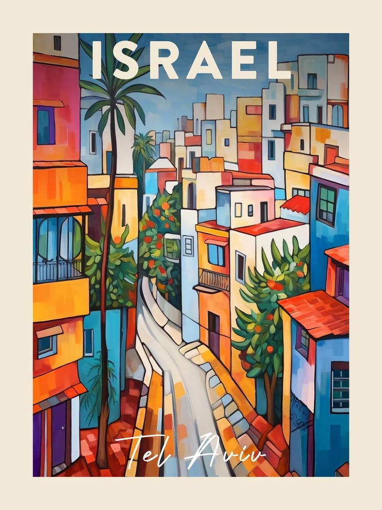 Tel Aviv Israel 1 Fauvist Painting Travel Poster