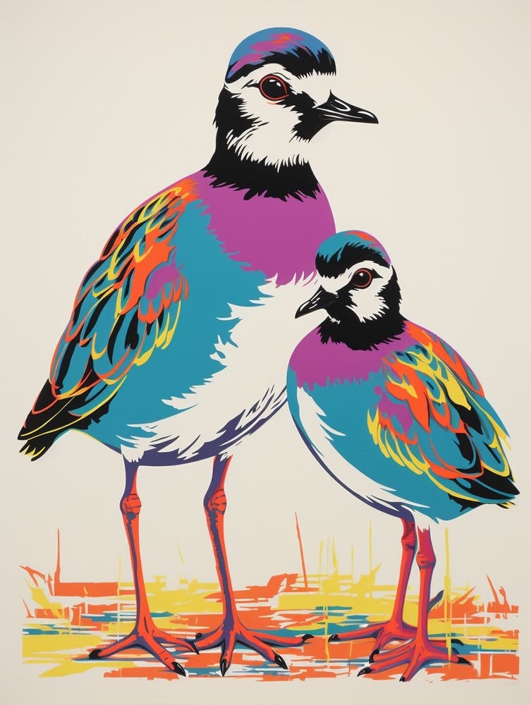 Andy Warhol Style Bird Lapwing 1