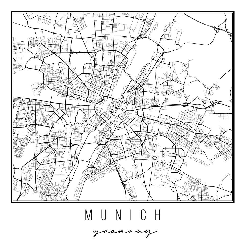 Munich Germany Street Map