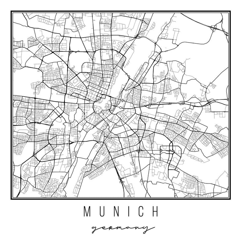 Munich Germany Street Map