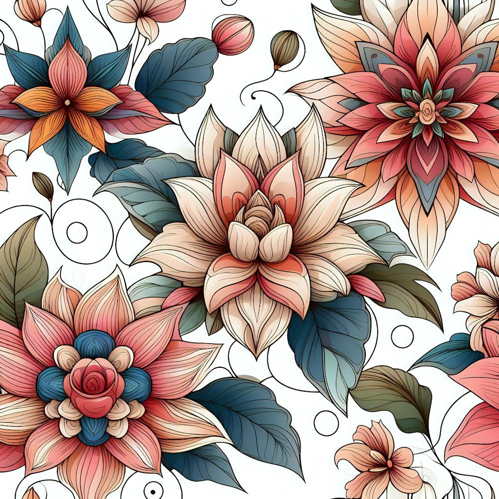 Flowers Plants Pattern Design Rose Garden Flower Decoration Love Romance Bouquet