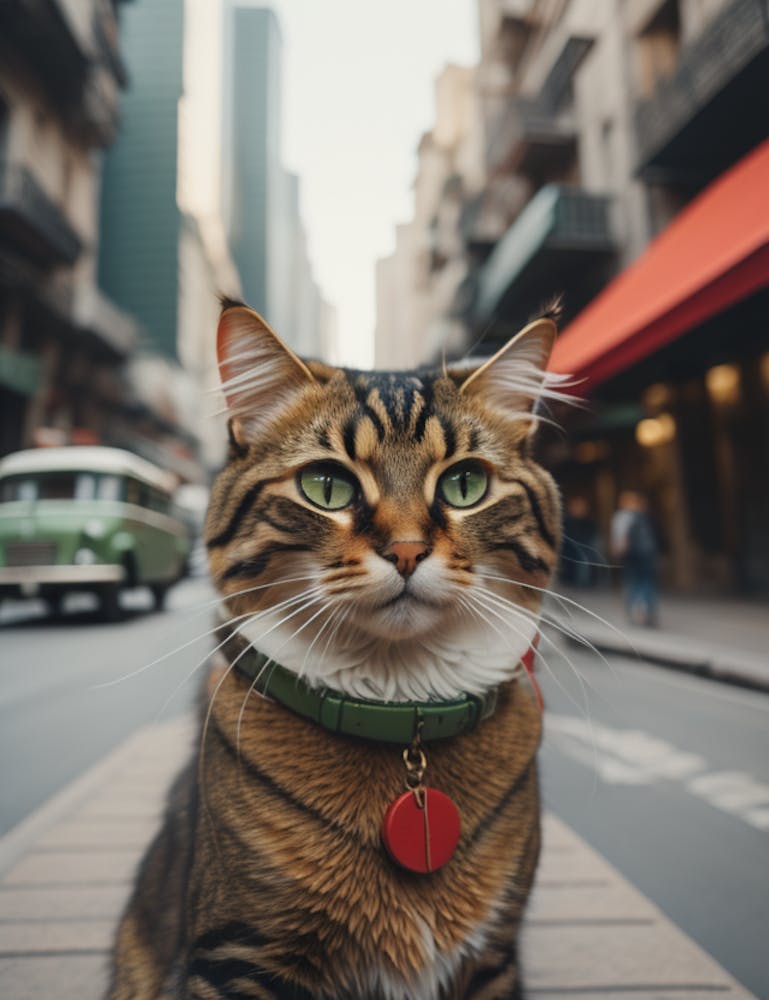 Cat with a Red Pendant