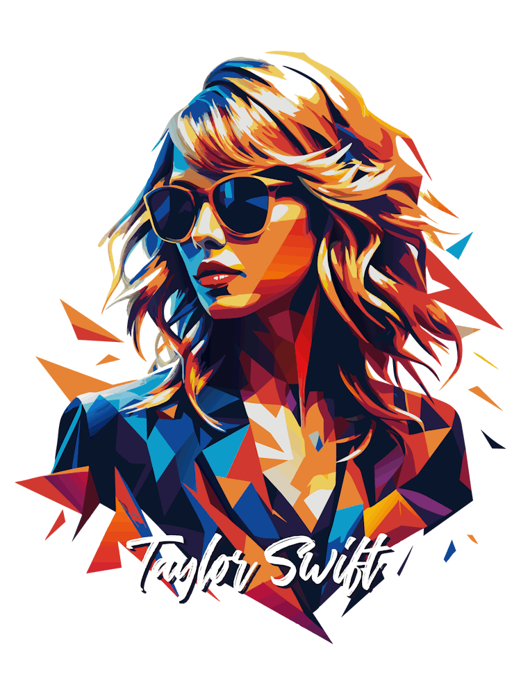 Taylor Swift 02 Portrait Music Icon WPAP Pop Art Style