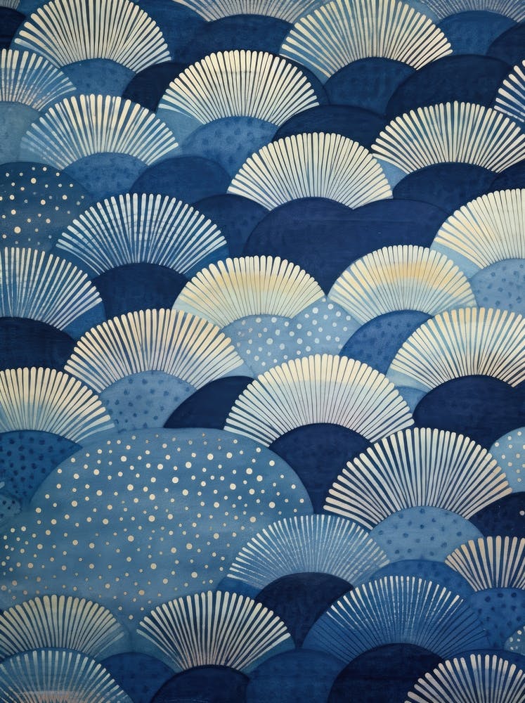 Blue And White Fans