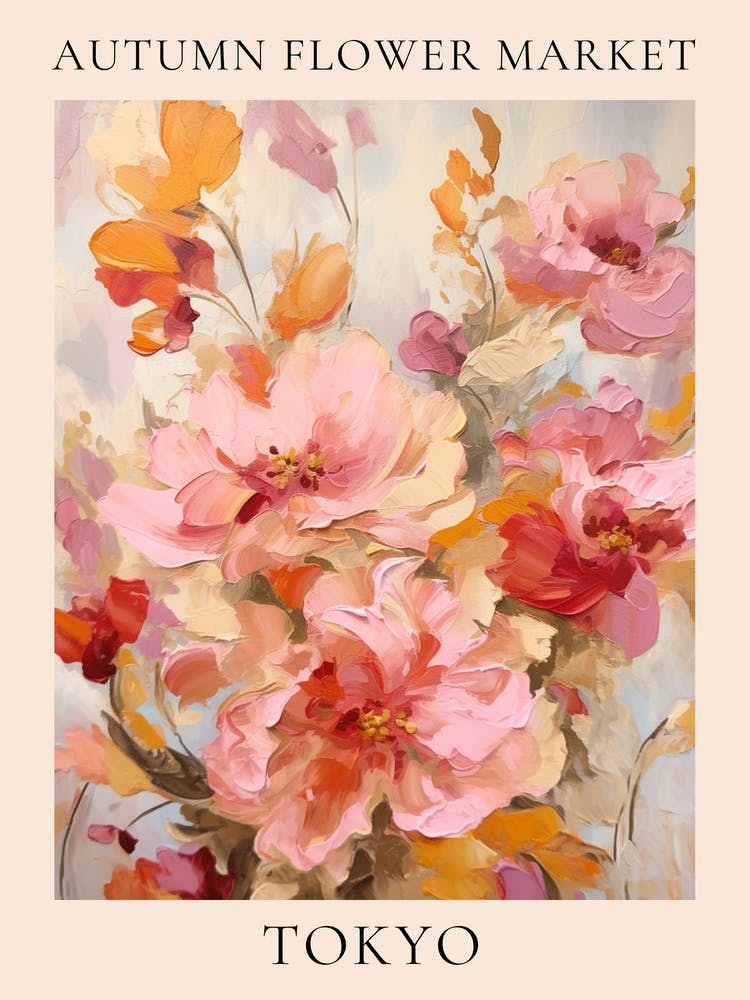 Autumn Flower Market Poster Tokyo 2