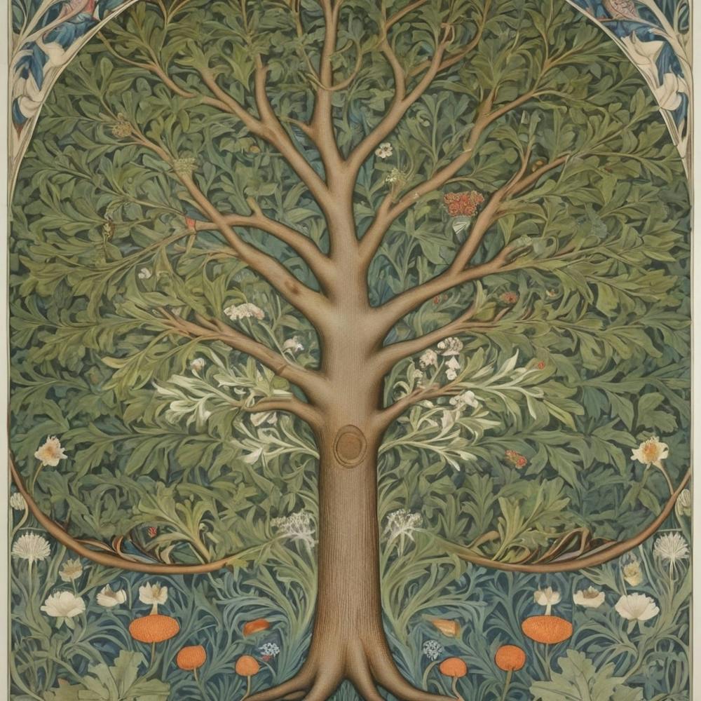 William Morris London Exhibition Poster Tree Of Life Botanical 3