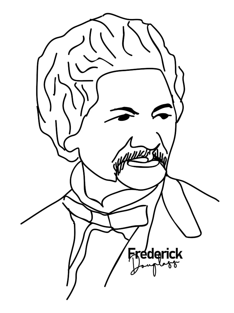 Frederick Douglass in Monoline Art