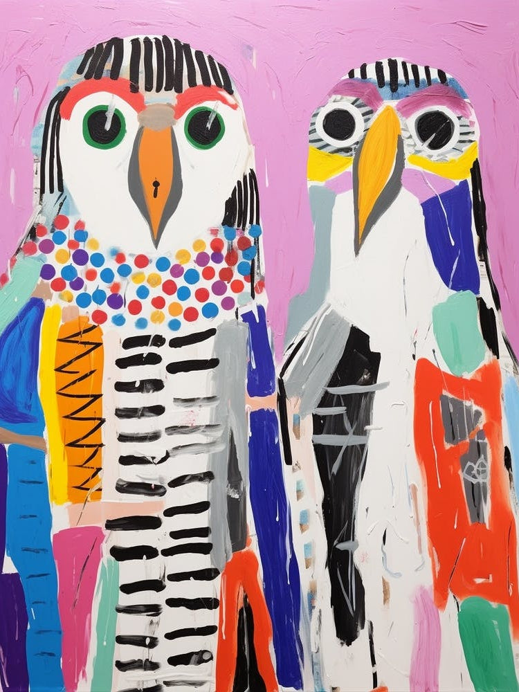 Colourful Kids Animal Art Falcon 3