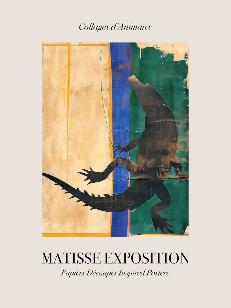 Krokodil 1 Matisse-inspiriertes Ausstellungs-Tiere Poster