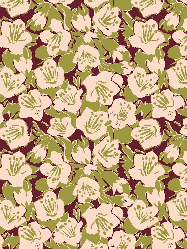 Muted Hibiscus Print