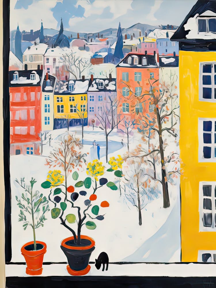 The Windowsill Of Ljubljana   Slovenia Snow Inspired By Matisse 2