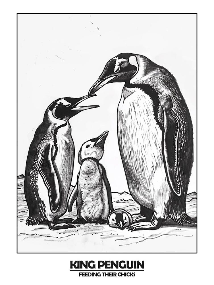 Penguin Feeding Their Chicks Poster 7
