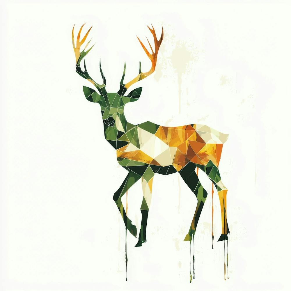 Deer Canvas Print.Generated AI. Wall 1