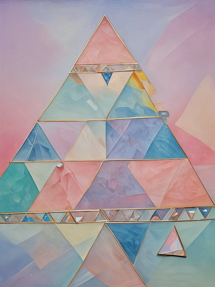 Abstract Pastel Triangles no3