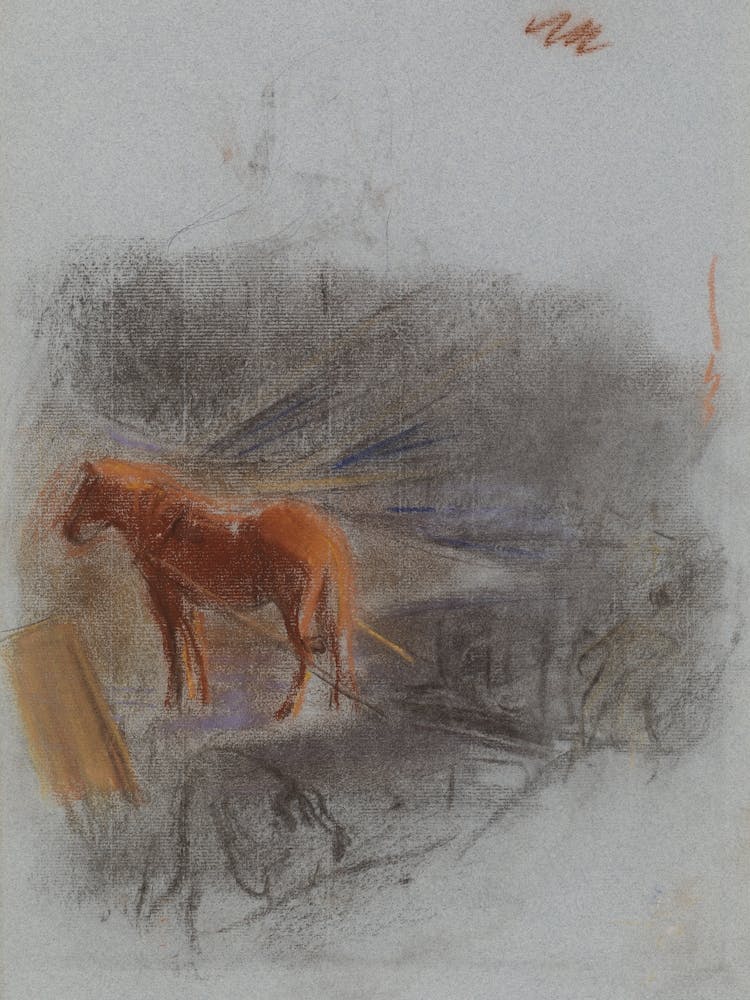 Working Horse, Study By Magnus Enckell