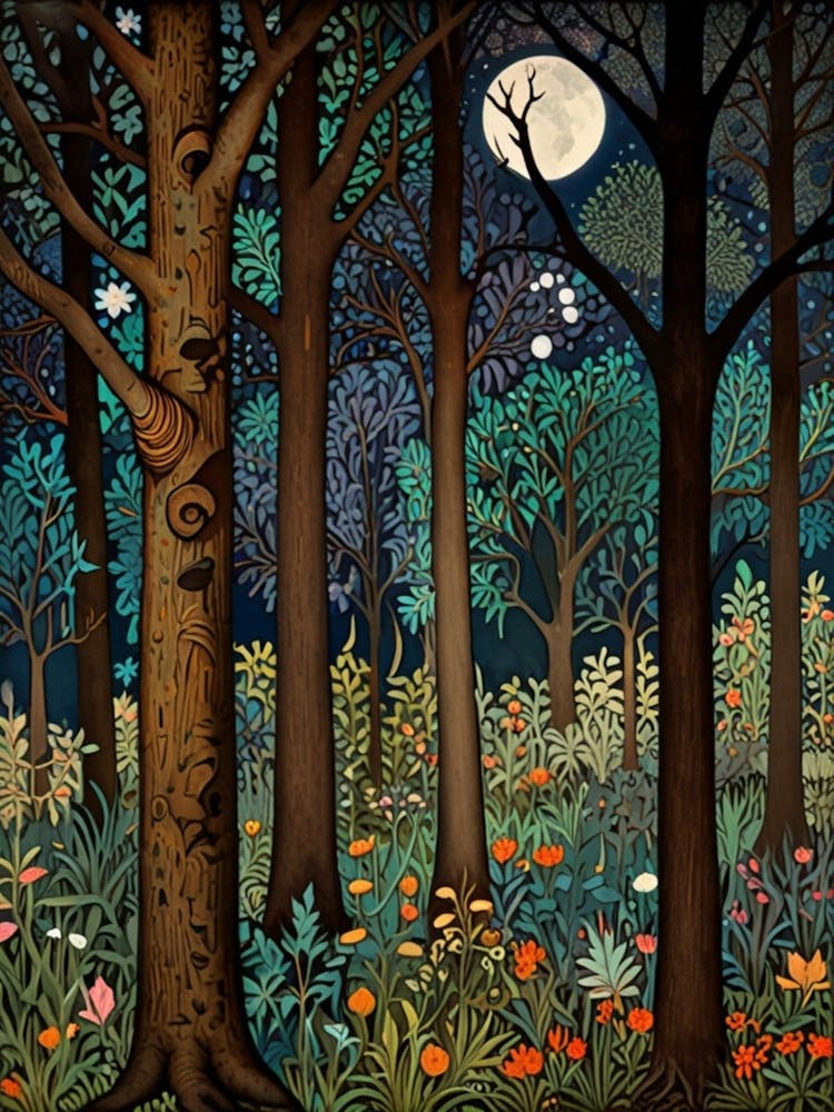 William Morris Forest At Night 32