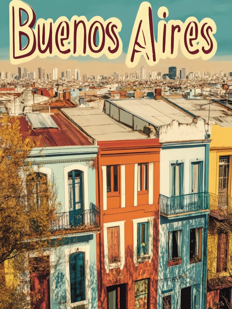 Aihrgdesign A Classic 1960s Travel Poster For Buenos Aires 1