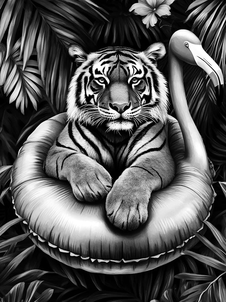 Tiger And Flamingo 1