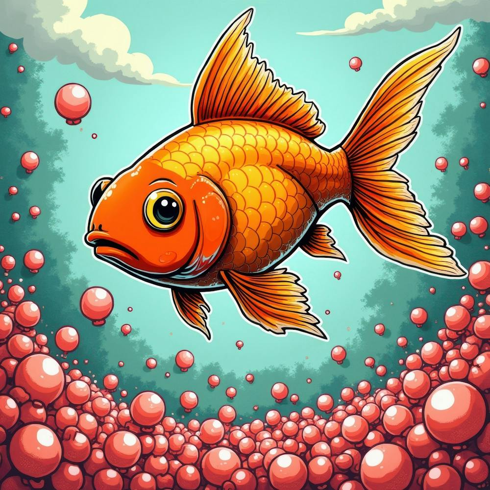 Goldfish In Bubbles