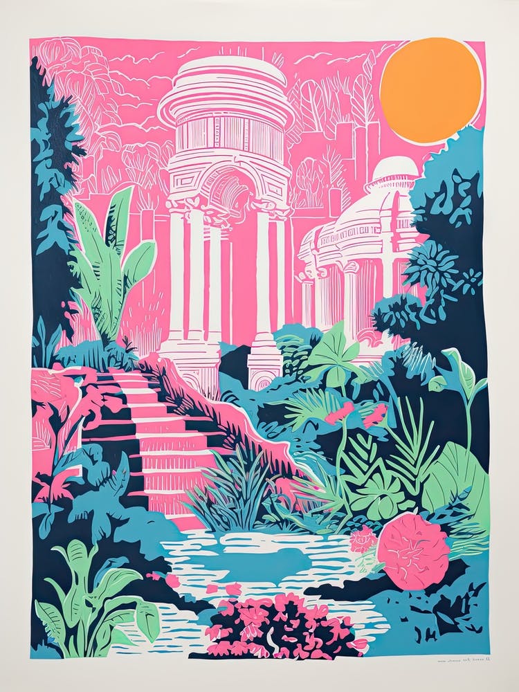 Gradens At The Palace Of Fine Arts Abstract Riso Style 3