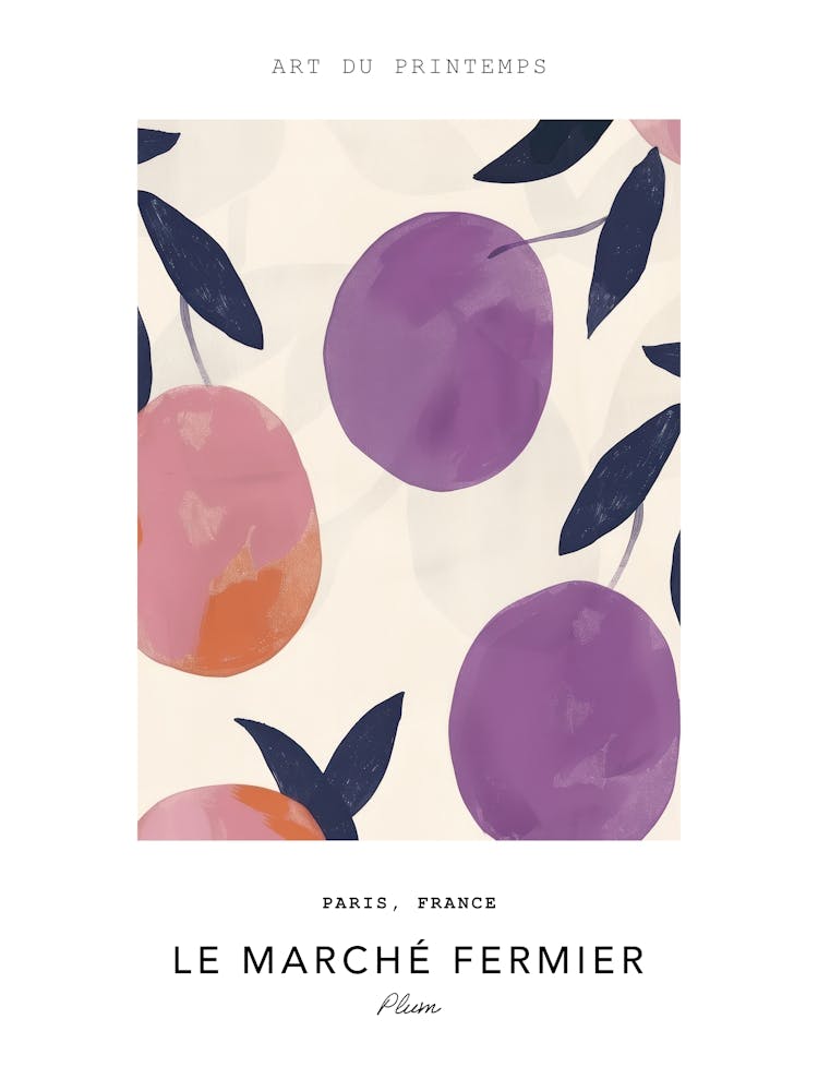 Plum Le Marche Fermier Poster 2