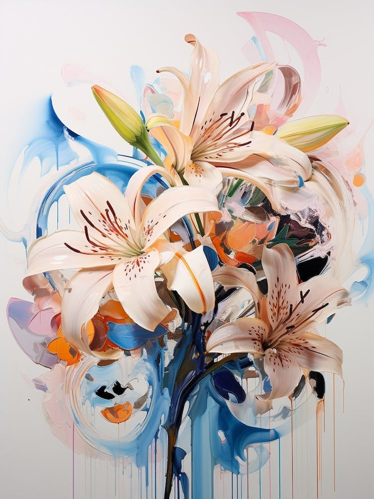 Abstract Flower Painting Lily 3