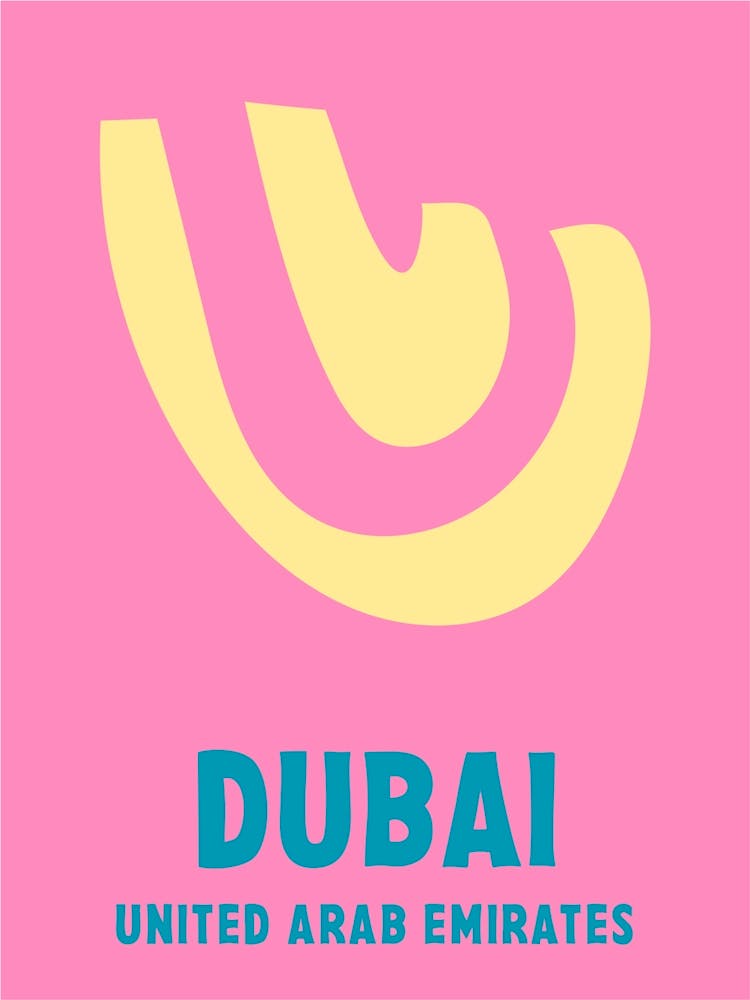 Dubai, United Arab Emirates, Graphic Style Poster 3
