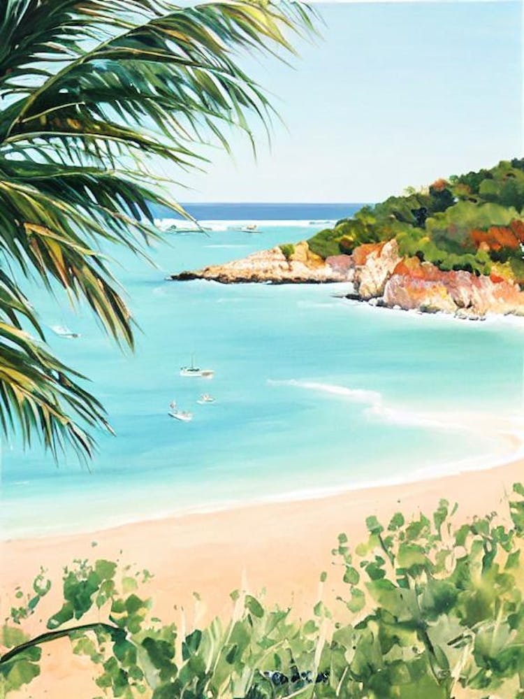 Cala Llombards, Mallorca, Spain Contemporary Illustration 1