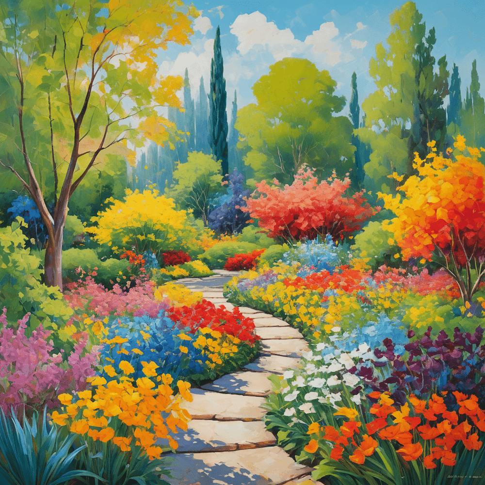 Garden Path  Abstract Painting