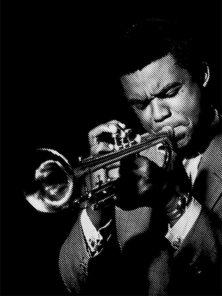 Freddie Hubbard Line Art Illustration 1