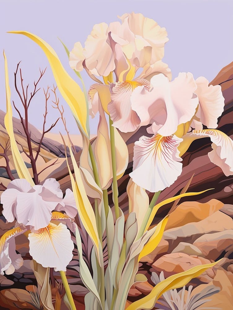 Iris 3 Flower Painting