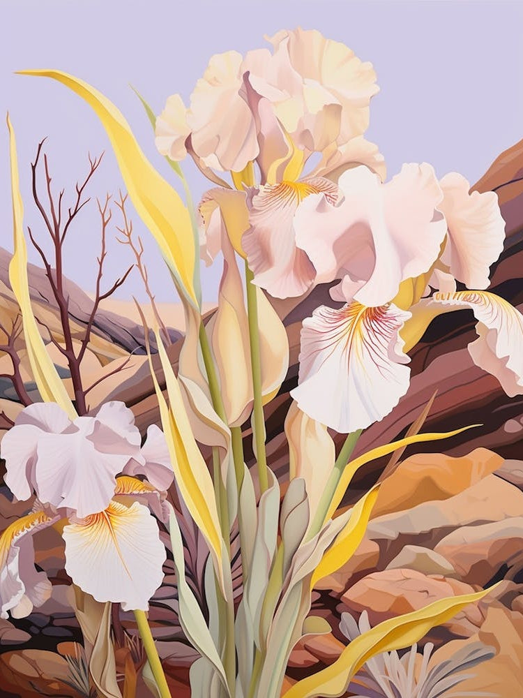 Iris 3 Flower Painting