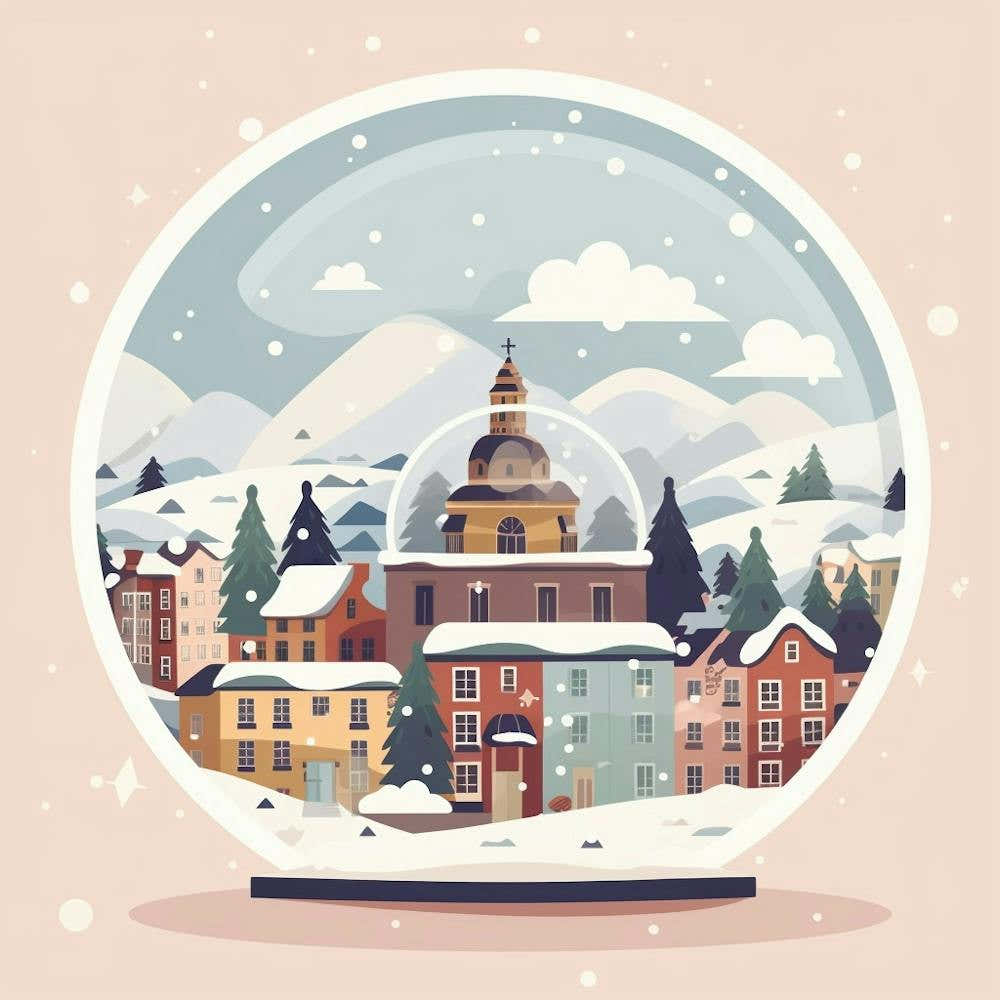 Bergen Norway 2 Snowglobe