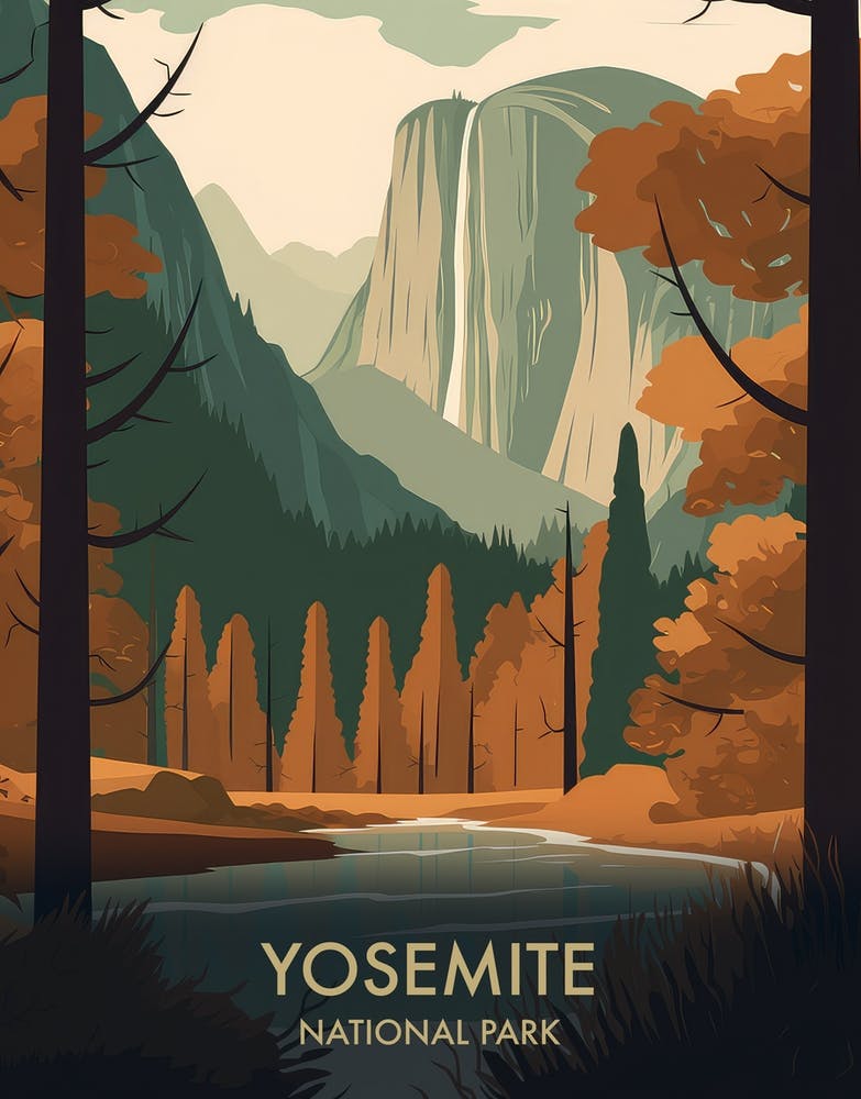Yosemite National Park Vintage Travel Poster 13