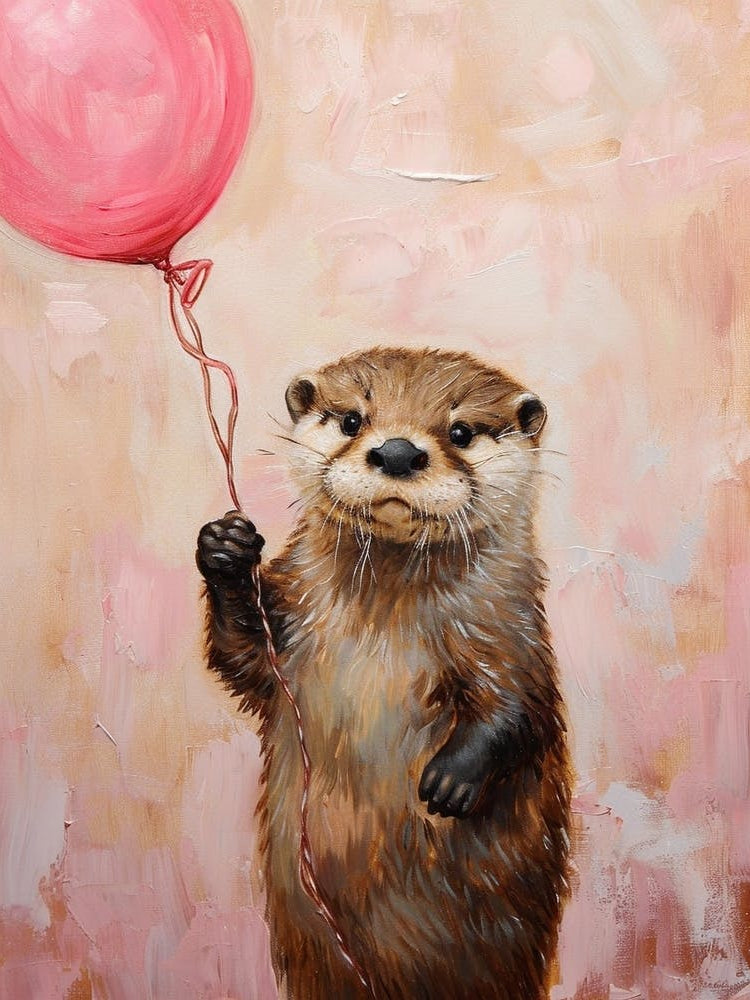 Cute Otter 4 With Balloon