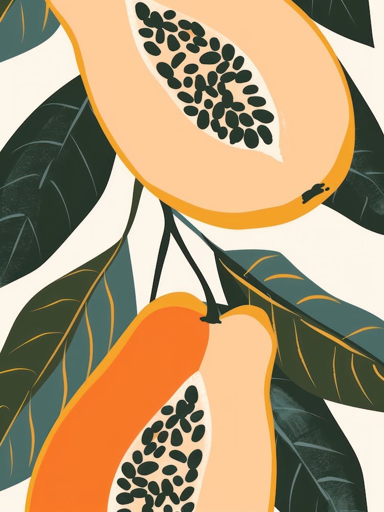 Papaye Gros Plan Illustration 7